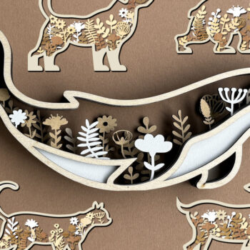 Intra απο ξύλο plywood 3mm-4mm πάχος κομμένα σε δέσμη πάνελ τοίχου ζώων Δίασταση 40x40 cm INTRAFABR-105398402 - Image 7