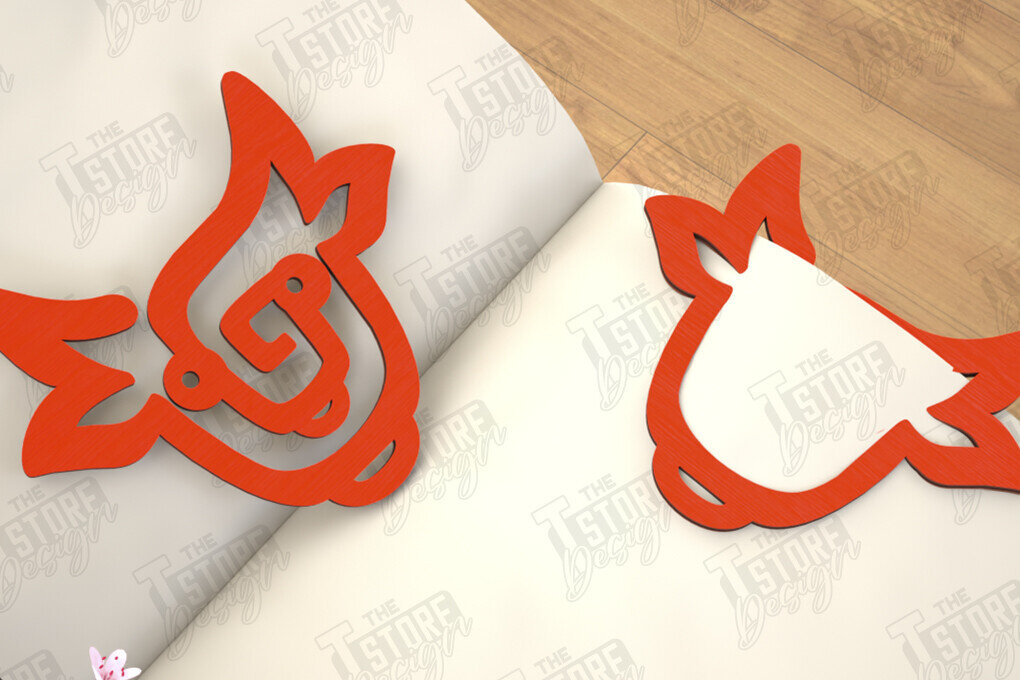 Intra απο ξύλο plywood 3mm-4mm πάχος Ζώα Σελιδοδείκτης |Κάτοχος σελίδας| Συνδετήρας Δίασταση 15x15 cm INTRAFABR-116594604