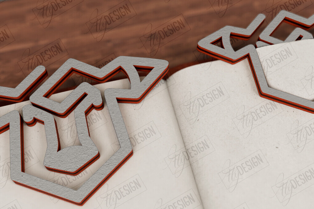 Intra απο ξύλο plywood 3mm-4mm πάχος Ζώα Σελιδοδείκτης |Κάτοχος σελίδας| Συνδετήρας Δίασταση 15x15 cm INTRAFABR-116599689