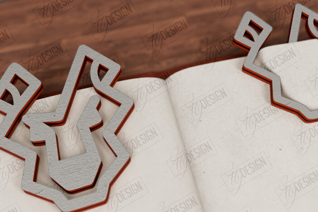 Intra απο ξύλο plywood 3mm-4mm πάχος Ζώα Σελιδοδείκτης |Κάτοχος σελίδας| Συνδετήρας Δίασταση 15x15 cm INTRAFABR-116599697