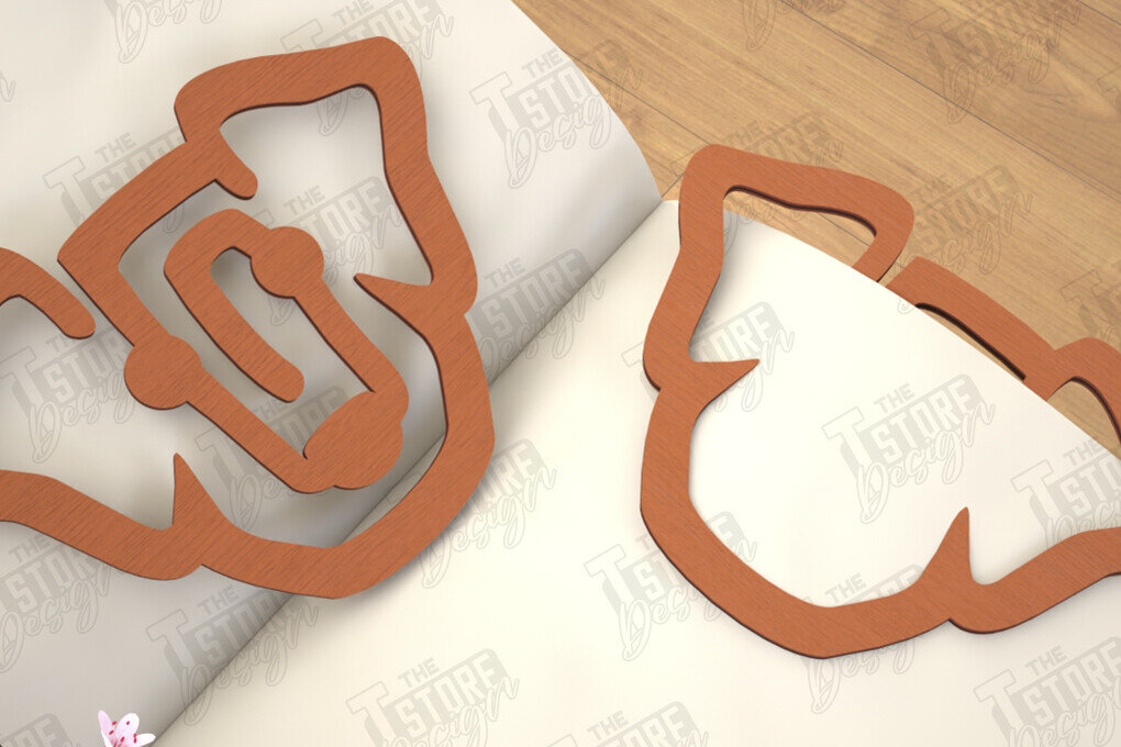 Intra απο ξύλο plywood 3mm-4mm πάχος Ζώα Σελιδοδείκτης |Κάτοχος σελίδας| Συνδετήρας Δίασταση 15x15 cm INTRAFABR-116594602