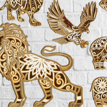 Intra απο ξύλο plywood 3mm-4mm πάχος ζώων, 8 Δίασταση 15x15 cm INTRAFABR-30309368 - Image 1