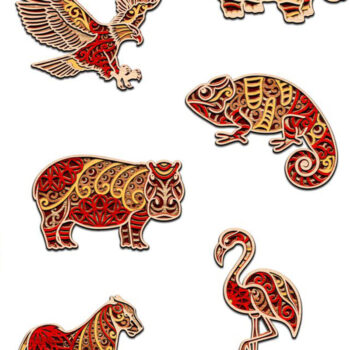 Intra απο ξύλο plywood 3mm-4mm πάχος ζώων, 8 Δίασταση 15x15 cm INTRAFABR-30309368 - Image 7