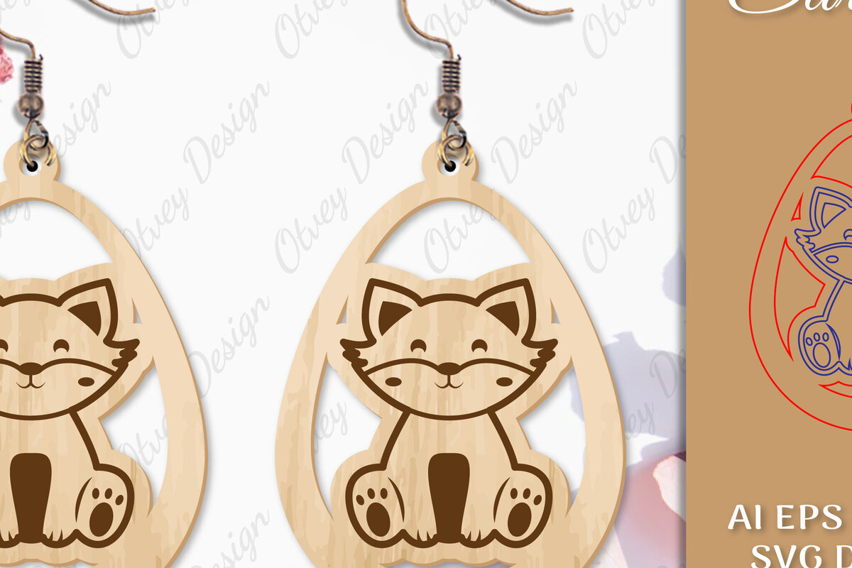 Intra απο ξύλο plywood 3mm-4mm πάχος Σκουλαρίκια ζώων Δίασταση 3x3 cm INTRAFABR-97801959