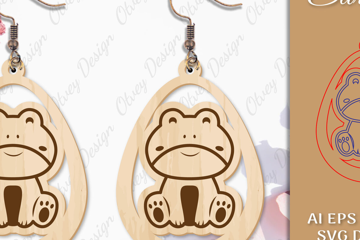 Intra απο ξύλο plywood 3mm-4mm πάχος Σκουλαρίκια ζώων Δίασταση 3x3 cm INTRAFABR-97801978