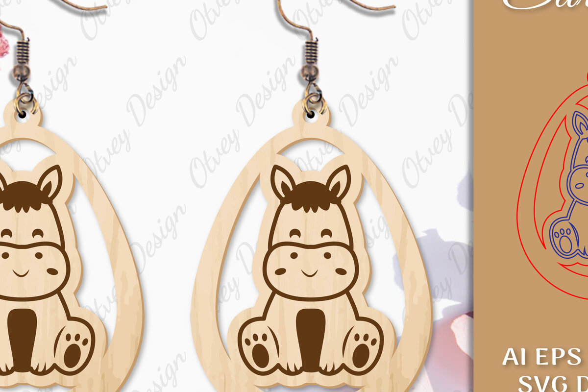 Intra απο ξύλο plywood 3mm-4mm πάχος Σκουλαρίκια ζώων Δίασταση 3x3 cm INTRAFABR-97802056