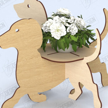 Intra απο ξύλο plywood 3mm-4mm πάχος Animals Flower Stand | Σχεδιασμός Κήπου|CNC Δίασταση 30x20 cm INTRAFABR-118285196 - Image 1