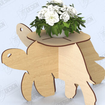 Intra απο ξύλο plywood 3mm-4mm πάχος Animals Flower Stand | Σχεδιασμός Κήπου|CNC Δίασταση 30x20 cm INTRAFABR-118285199 - Image 1