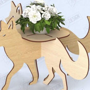 Intra απο ξύλο plywood 3mm-4mm πάχος Animals Flower Stand | Σχεδιασμός Κήπου|CNC Δίασταση 30x20 cm INTRAFABR-118285189 - Image 1