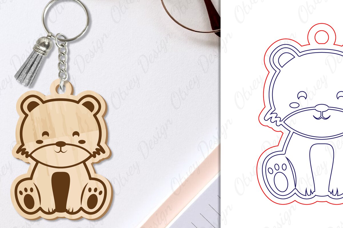 Intra απο ξύλο plywood 3mm-4mm πάχος Μπρελόκ Ζώων Δίασταση 6x6 cm INTRAFABR-97738228