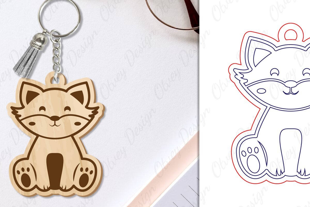 Intra απο ξύλο plywood 3mm-4mm πάχος Μπρελόκ Ζώων Δίασταση 6x6 cm INTRAFABR-97739134