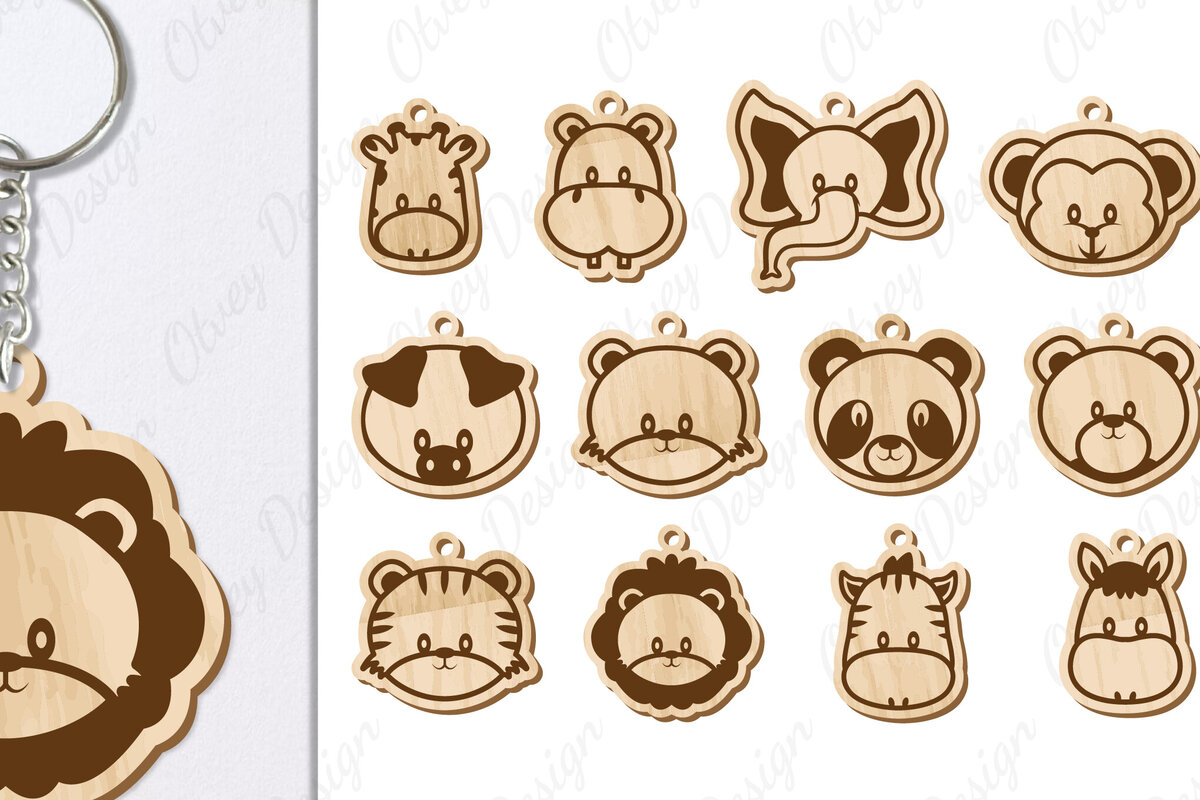 Intra απο ξύλο plywood 3mm-4mm πάχος Μπρελόκ Ζώων Δίασταση 6x6 cm INTRAFABR-98643327