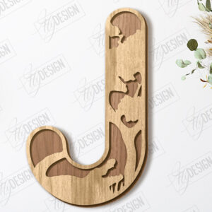 Intra απο ξύλο plywood 3mm-4mm πάχος Ζώα Γράμματα | Αλφάβητο |CNC Δίασταση 15x15 cm INTRAFABR-121126779