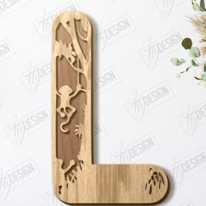 Intra απο ξύλο plywood 3mm-4mm πάχος Ζώα Γράμματα | Αλφάβητο |CNC Δίασταση 15x15 cm INTRAFABR-121126787