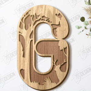 Intra απο ξύλο plywood 3mm-4mm πάχος Ζώα Γράμματα | Αλφάβητο |CNC Δίασταση 15x15 cm INTRAFABR-121126768