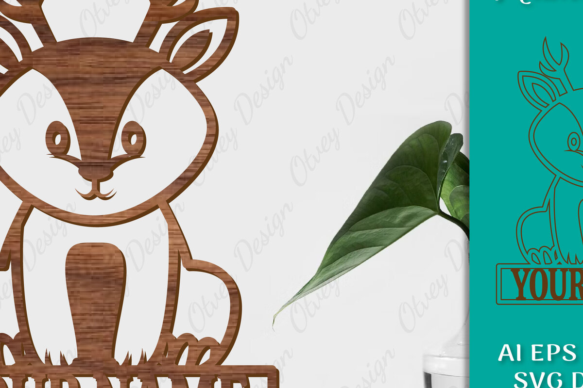 Intra απο ξύλο plywood 3mm-4mm πάχος Πρότυπο κοπής με λέιζερ σημάδι ονόματος ζώων Δίασταση 30x20 cm INTRAFABR-98078838