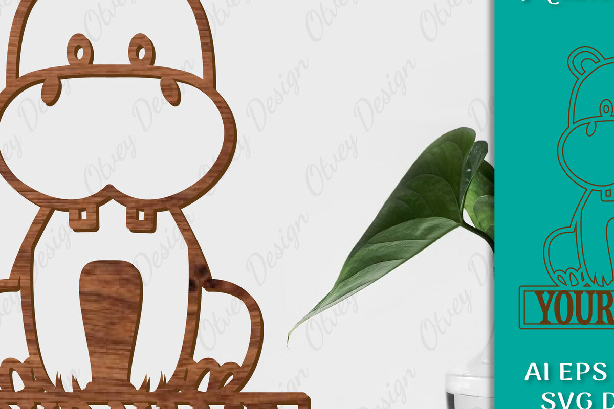 Intra απο ξύλο plywood 3mm-4mm πάχος Πρότυπο κοπής με λέιζερ σημάδι ονόματος ζώων Δίασταση 30x20 cm INTRAFABR-98077732