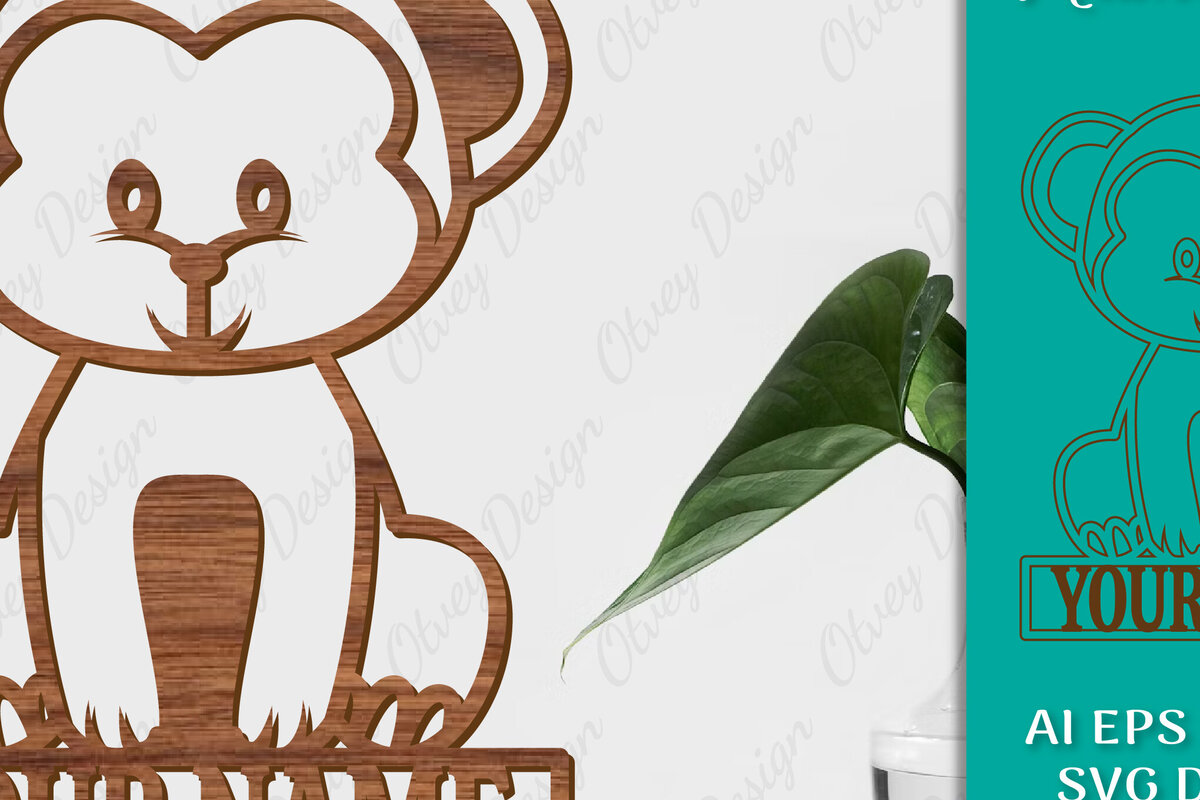 Intra απο ξύλο plywood 3mm-4mm πάχος Πρότυπο κοπής με λέιζερ σημάδι ονόματος ζώων Δίασταση 30x20 cm INTRAFABR-98077854