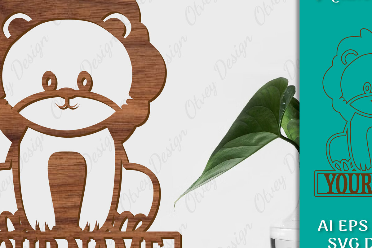 Intra απο ξύλο plywood 3mm-4mm πάχος Πρότυπο κοπής με λέιζερ σημάδι ονόματος ζώων Δίασταση 30x20 cm INTRAFABR-98078105