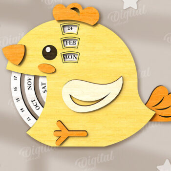 Intra απο ξύλο plywood 3mm-4mm πάχος Animals Perpetual Calendar  Δίασταση 30x20 cm INTRAFABR-123026918 - Image 9