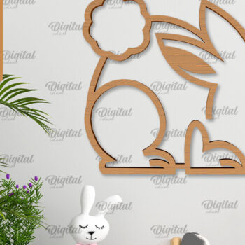 Intra απο ξύλο plywood 3mm-4mm πάχος Διακόσμηση τοίχου Animals Δέσμη κοπής με λέιζερ Δίασταση 30x20 cm INTRAFABR-102465600 - Image 3