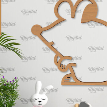 Intra απο ξύλο plywood 3mm-4mm πάχος Διακόσμηση τοίχου Animals Δέσμη κοπής με λέιζερ Δίασταση 30x20 cm INTRAFABR-102465600 - Image 8