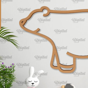 Intra απο ξύλο plywood 3mm-4mm πάχος Διακόσμηση τοίχου Animals Δέσμη κοπής με λέιζερ Δίασταση 30x20 cm INTRAFABR-102465600 - Image 9