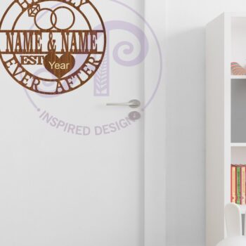 Intra απο ξύλο plywood 3mm-4mm πάχος Επετειακό όνομα για πάντα ευτυχισμένο Δίασταση 6x6 cm INTRAFABR-109391674 - Image 3