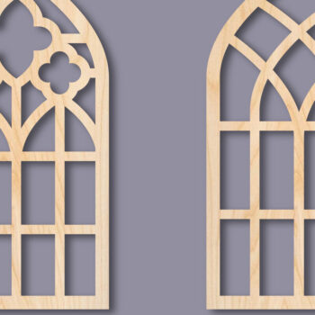 Intra απο ξύλο plywood 3mm-4mm πάχος Αντίκες τοξωτά κουφώματα Δίασταση 20x30 cm INTRAFABR-16189731 - Image 2