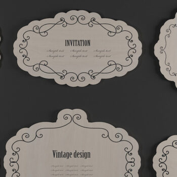 Intra απο ξύλο plywood 3mm-4mm πάχος Αντίκες διακοσμητικά πλαίσια Logo Badgets 270 Δίασταση 30x20 cm INTRAFABR-50062674 - Image 1