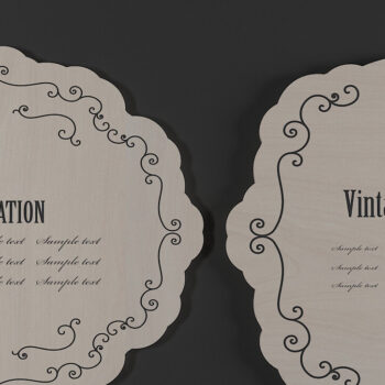 Intra απο ξύλο plywood 3mm-4mm πάχος Αντίκες διακοσμητικά πλαίσια Logo Badgets 270 Δίασταση 30x20 cm INTRAFABR-50062674 - Image 4