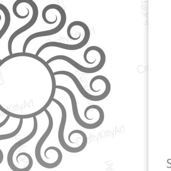 Intra απο ξύλο plywood 3mm-4mm πάχος Antique Sun Logo Papercut Δίασταση 30x20 cm INTRAFABR-24713811 - Image 2