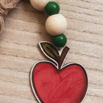 Intra απο ξύλο plywood 3mm-4mm πάχος κοπής ετικέτας με ξύλινες χάντρες της Apple Δίασταση 4x4 cm INTRAFABR-74341731 - Image 3