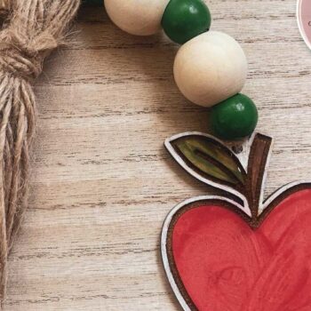 Intra απο ξύλο plywood 3mm-4mm πάχος κοπής ετικέτας με ξύλινες χάντρες της Apple Δίασταση 4x4 cm INTRAFABR-74341731 - Image 4