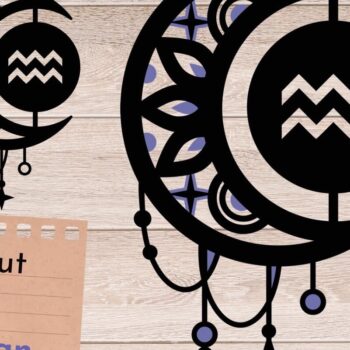 Intra απο ξύλο plywood 3mm-4mm πάχος Ζώδιο Υδροχόος, Dream Catcher Δίασταση 30x20 cm INTRAFABR-66840327 - Image 1