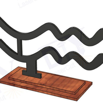 Intra απο ξύλο plywood 3mm-4mm πάχος Ζώδια Υδροχόος με Stand Δίασταση 3x3 cm INTRAFABR-111560054 - Image 1