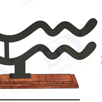 Intra απο ξύλο plywood 3mm-4mm πάχος Ζώδια Υδροχόος με Stand Δίασταση 3x3 cm INTRAFABR-111560054 - Image 2