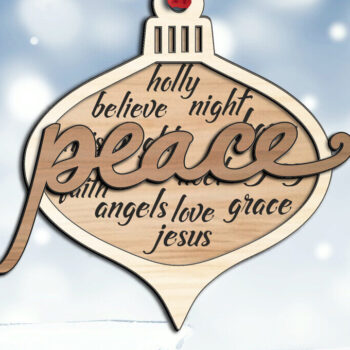 Intra απο ξύλο plywood 3mm-4mm πάχος Arabesque Χριστουγεννιάτικο στολίδι Γέννησης Δίασταση 8x8 cm INTRAFABR-109523470 - Image 1