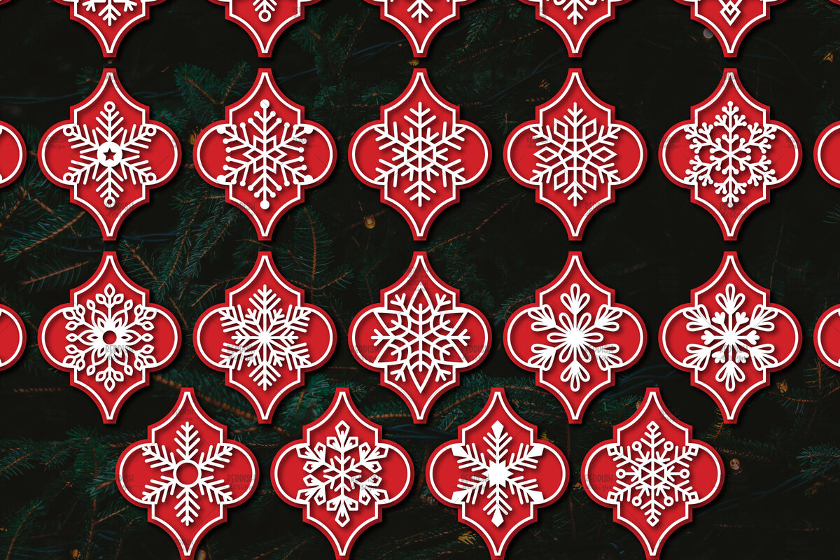 Intra απο ξύλο plywood 3mm-4mm πάχος Arabesque Χριστουγεννιάτικο Στολίδι 4.3x3.6 Δίασταση 3x3 cm INTRAFABR-107099019