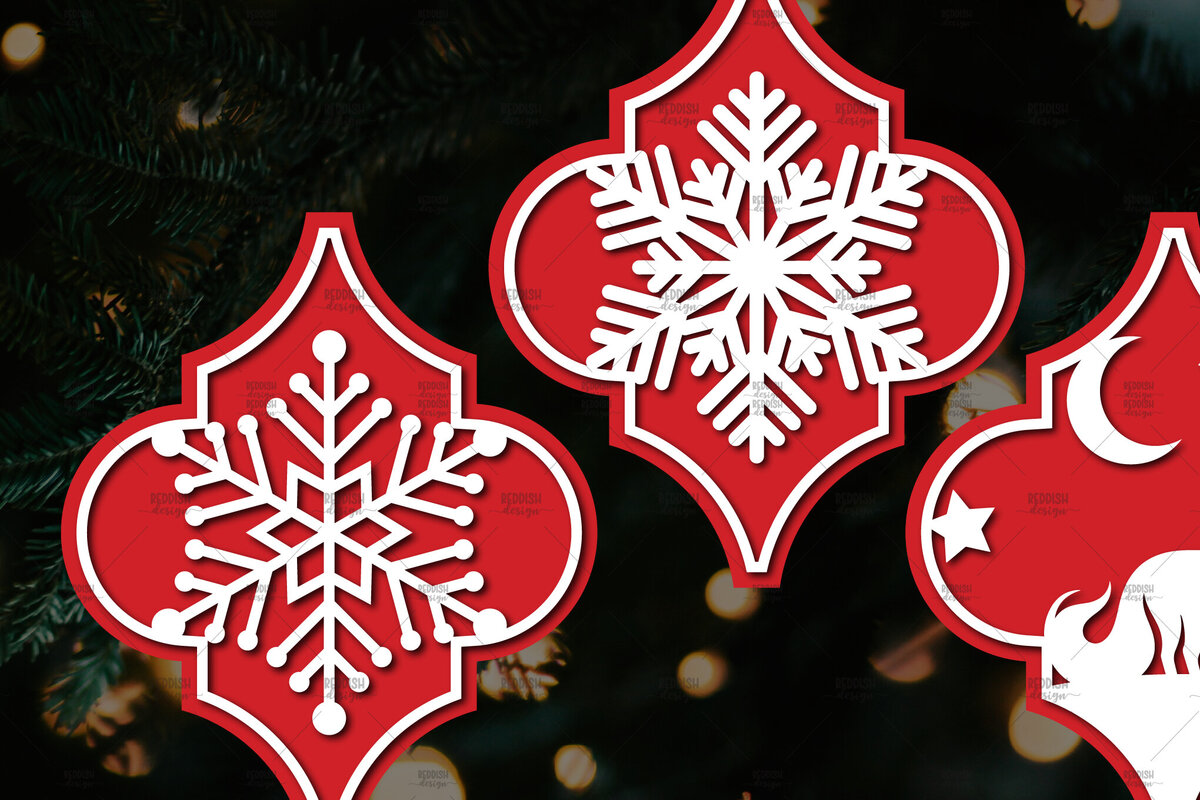 Intra απο ξύλο plywood 3mm-4mm πάχος Arabesque Χριστουγεννιάτικο Στολίδι 4.3x3.6 Δίασταση 3x3 cm INTRAFABR-106944403