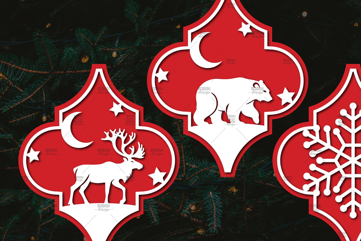 Intra απο ξύλο plywood 3mm-4mm πάχος Arabesque Χριστουγεννιάτικο Στολίδι 4,3x36 Δίασταση 3x3 cm INTRAFABR-106943338