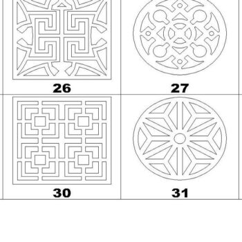 Intra απο ξύλο plywood 3mm-4mm πάχος Σουβέρ για ποτό Arabesque Κοπή Αρχείων Δίασταση 15x15 cm INTRAFABR-37101501 - Image 1
