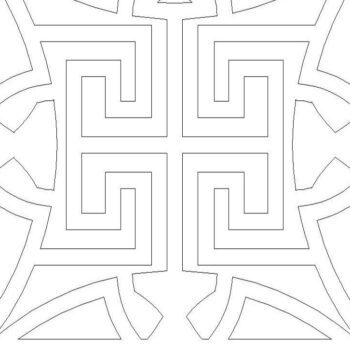 Intra απο ξύλο plywood 3mm-4mm πάχος Σουβέρ για ποτό Arabesque Κοπή Αρχείων Δίασταση 15x15 cm INTRAFABR-37101501 - Image 2