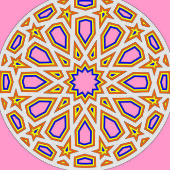 Intra απο ξύλο plywood 3mm-4mm πάχος Στολίδι αραβικού κύκλου Δίασταση 8x8 cm INTRAFABR-113659008 - Image 2