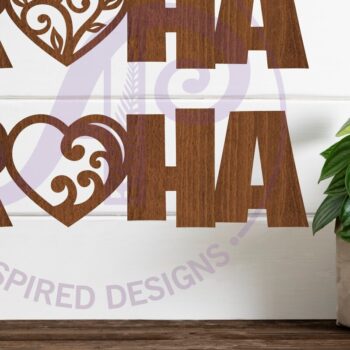 Intra απο ξύλο plywood 3mm-4mm πάχος Aroha Word Art Wall Art Signs, . Δίασταση 10x10 cm INTRAFABR-87063176 - Image 1
