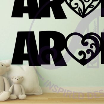 Intra απο ξύλο plywood 3mm-4mm πάχος Aroha Word Art Wall Art Signs, . Δίασταση 10x10 cm INTRAFABR-87063176 - Image 2
