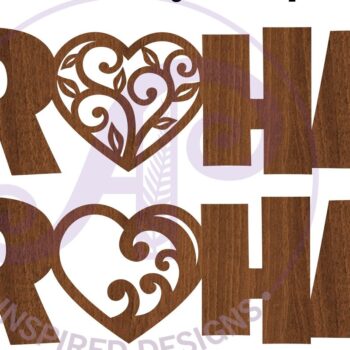 Intra απο ξύλο plywood 3mm-4mm πάχος Aroha Word Art Wall Art Signs, . Δίασταση 10x10 cm INTRAFABR-87063176 - Image 3