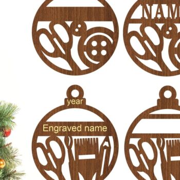 Intra απο ξύλο plywood 3mm-4mm πάχος Τέχνη και Ράψιμο Χριστουγεννιάτικων Στολίδι 2 Δίασταση 3x3 cm INTRAFABR-77137703 - Image 1