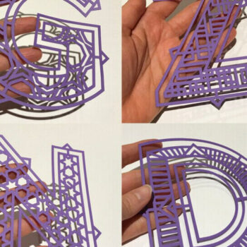 Intra απο ξύλο plywood 3mm-4mm πάχος Αρ ντεκό αλφάβητα Δίασταση 8x8 cm INTRAFABR-111218172 - Image 3