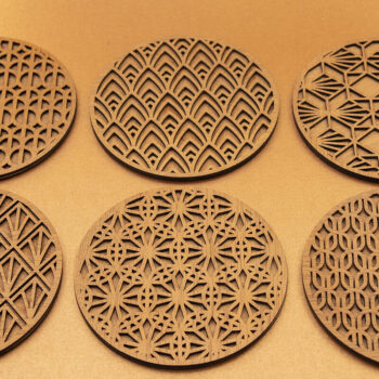 Intra απο ξύλο plywood 3mm-4mm πάχος Art Decò Coasters 2 για Δίασταση 30x20 cm INTRAFABR-101090023 - Image 3